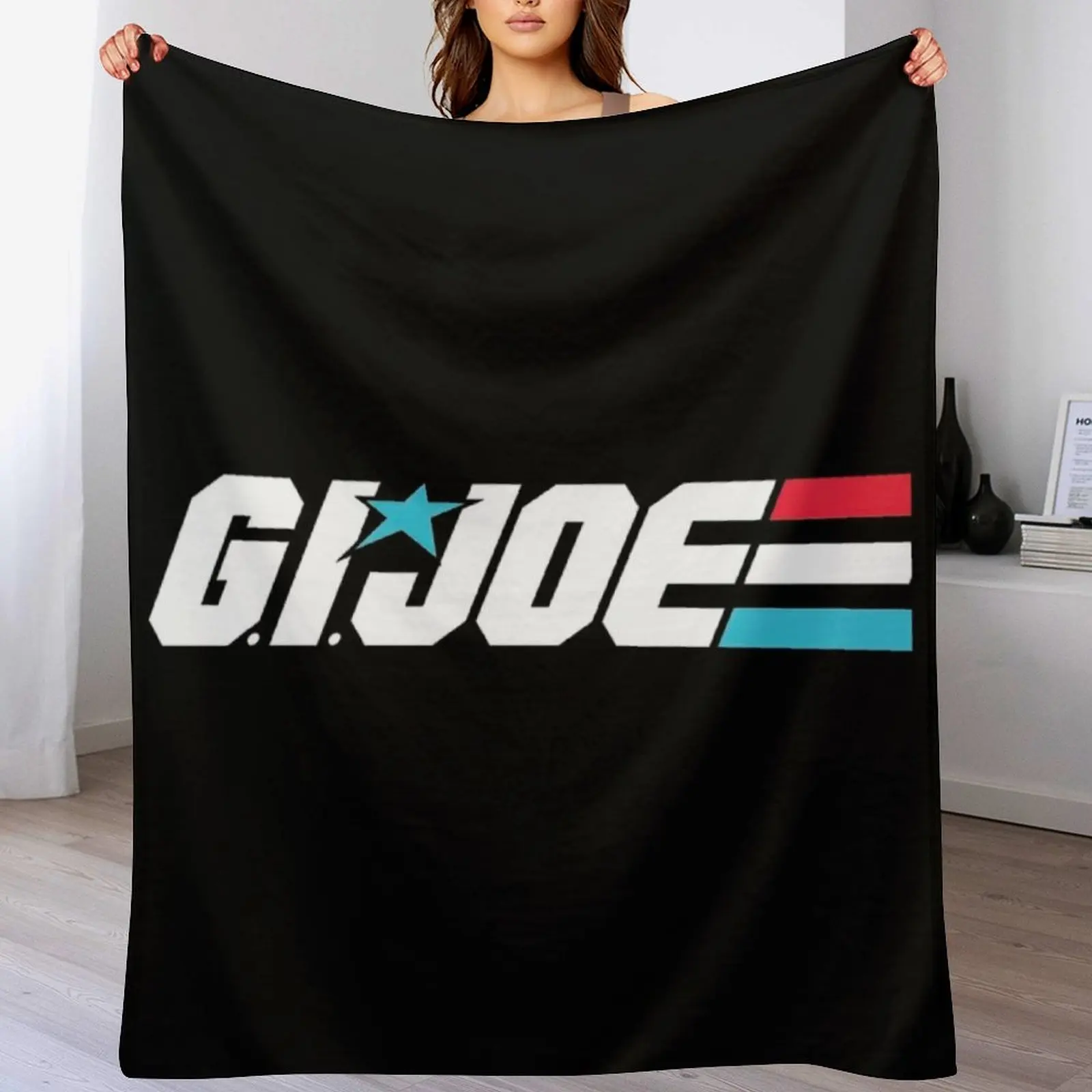 Gijoe Logo Throw Blanket Flannel Soft Plaid Blankets