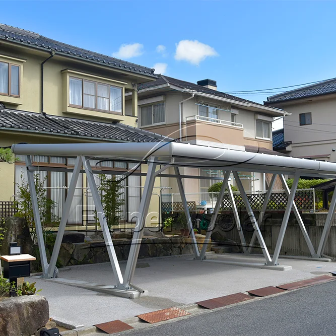 Aluminum Solar Carport System MPPT/PWM Monocrystalline Polycrystalline Silicon Lithium Ion Battery 20kW Load for Home Use Ground