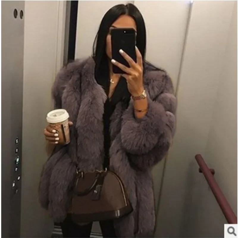 Faux Fur Coat Women Clothing Luxury Brands Fur Jacket Fluffy Warm Thick Patchwork Jacket Design Long Sleeve Faux Fur Coats New