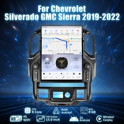 AuCar T-Style Car Stereo Android 13.0 Head Unit Car DVD Car Radio For  Chevrolet Silverado GMC Sierra 2019-2022 15.6 Inch