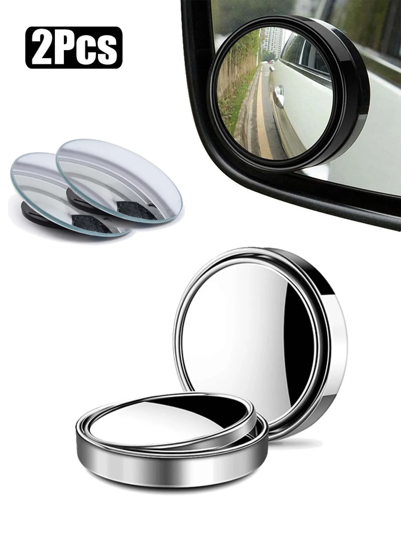 

2pcs Degree Adjustable Car Rearview Mirror Back Reverse Blind Spot Mirror