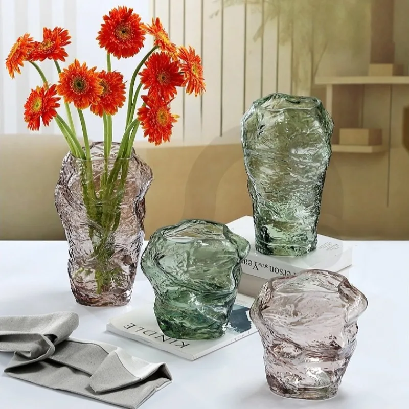 Irregular Decorative Glass Vase Living Room Desktop Estantes Para Plantas تحف كبيره للمنزل В Скандинавском Стиле Floreros Altos