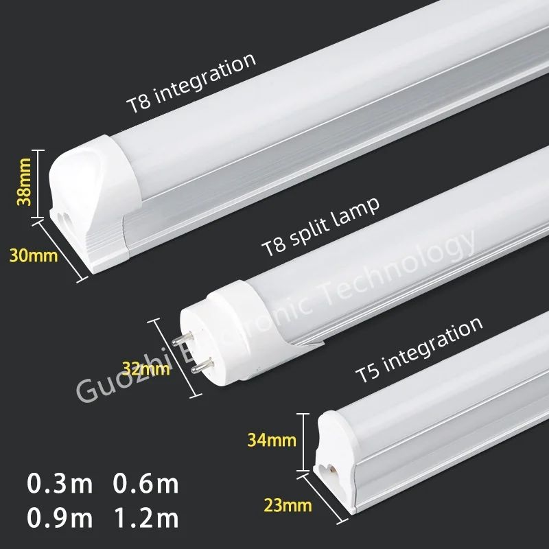 Led 220V Tube Light Room Strip With Cable Tube Lights Fixture For Home Bedroom Kitchen Cabinet Lighting indoor Lamp Tube