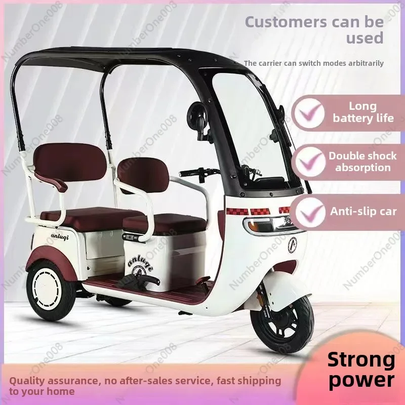 New Leisure Electric Tricycle with Shed Passenger and Cargo Dual-purpose Adult Household Transportation Battery Car