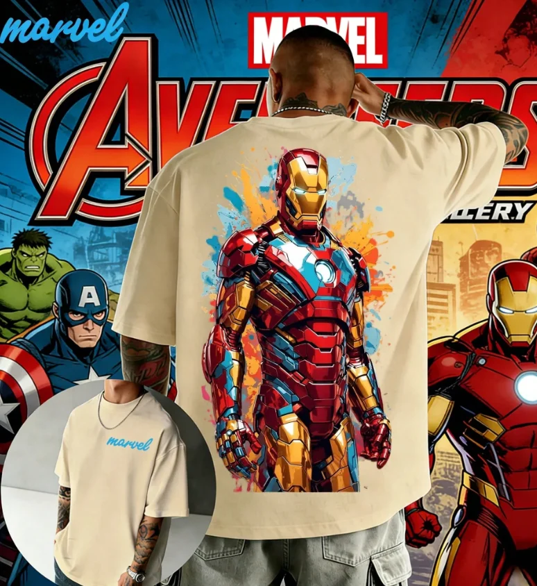 2026 The Avengers Summer Movie Men's and Women's Pure Cotton T-shirt Comfortable, Breathable, High Quality Ins Y2k