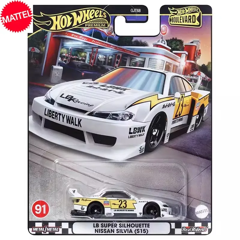 Mattel Hot Wheels Boulevard Premium 19 NISSAN SILVIA(S15) Car 1/64 Diecast Vehicle Model Toys for Boys Gift