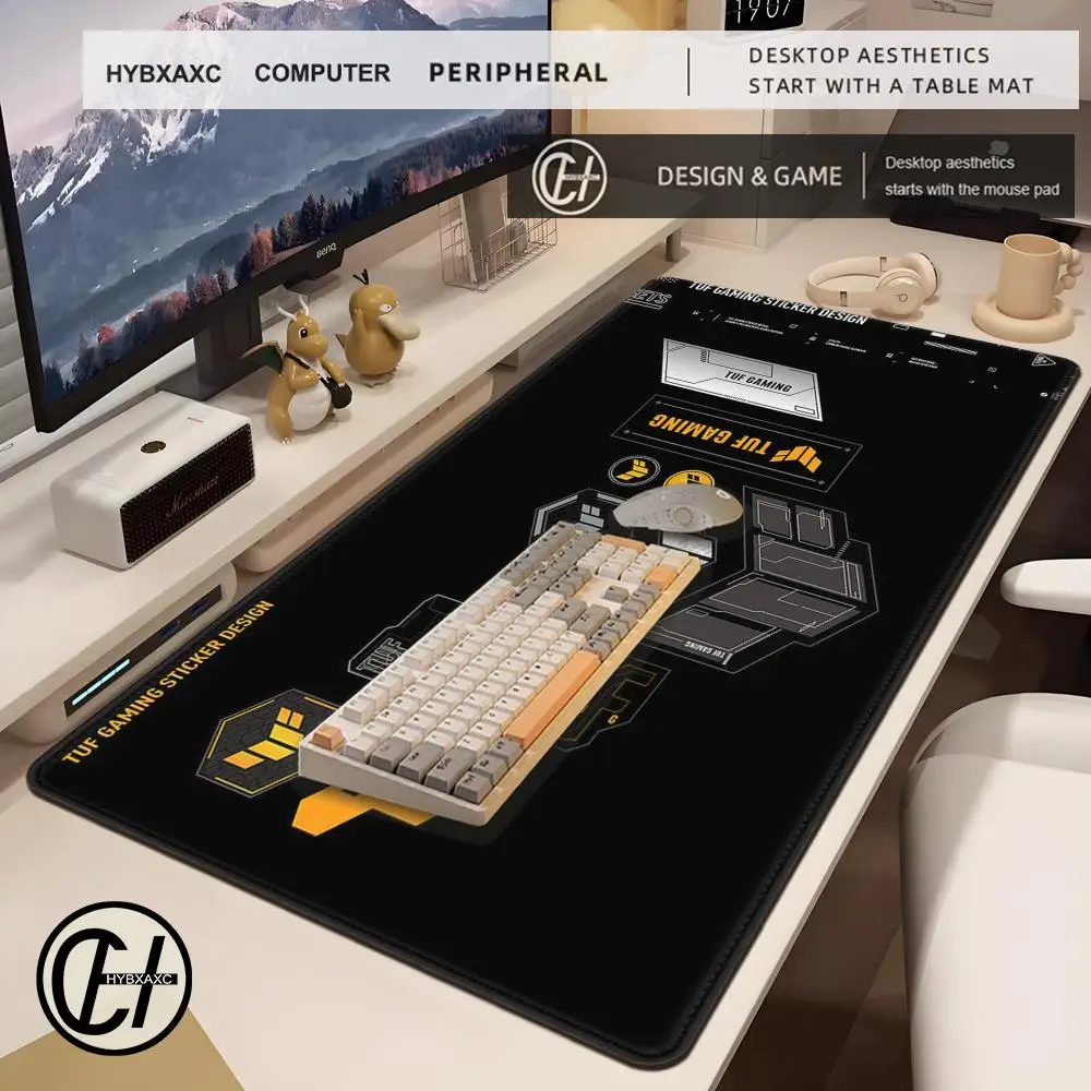 

HYBXAXC Kawaii Desk Mat TUF Mouse Pad Large Deskmat Gamer Cabinet Deskpad Xxl Mousepad Speed Computer and Office Playmat Mats