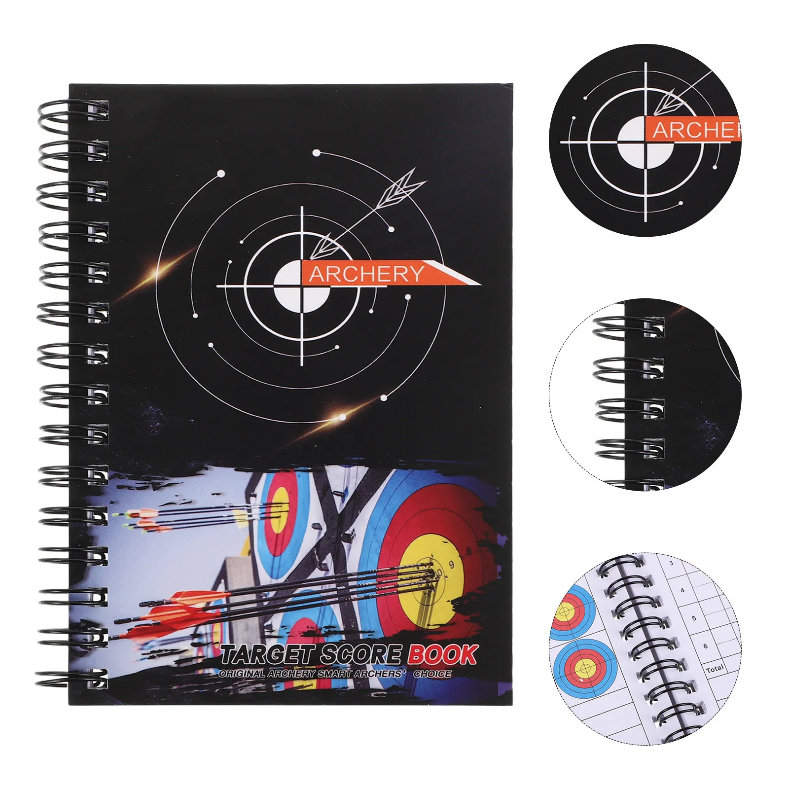 Archery Score Book Spiral Bound Portable Target Practice Journal Compact Competition Archery Scorecards