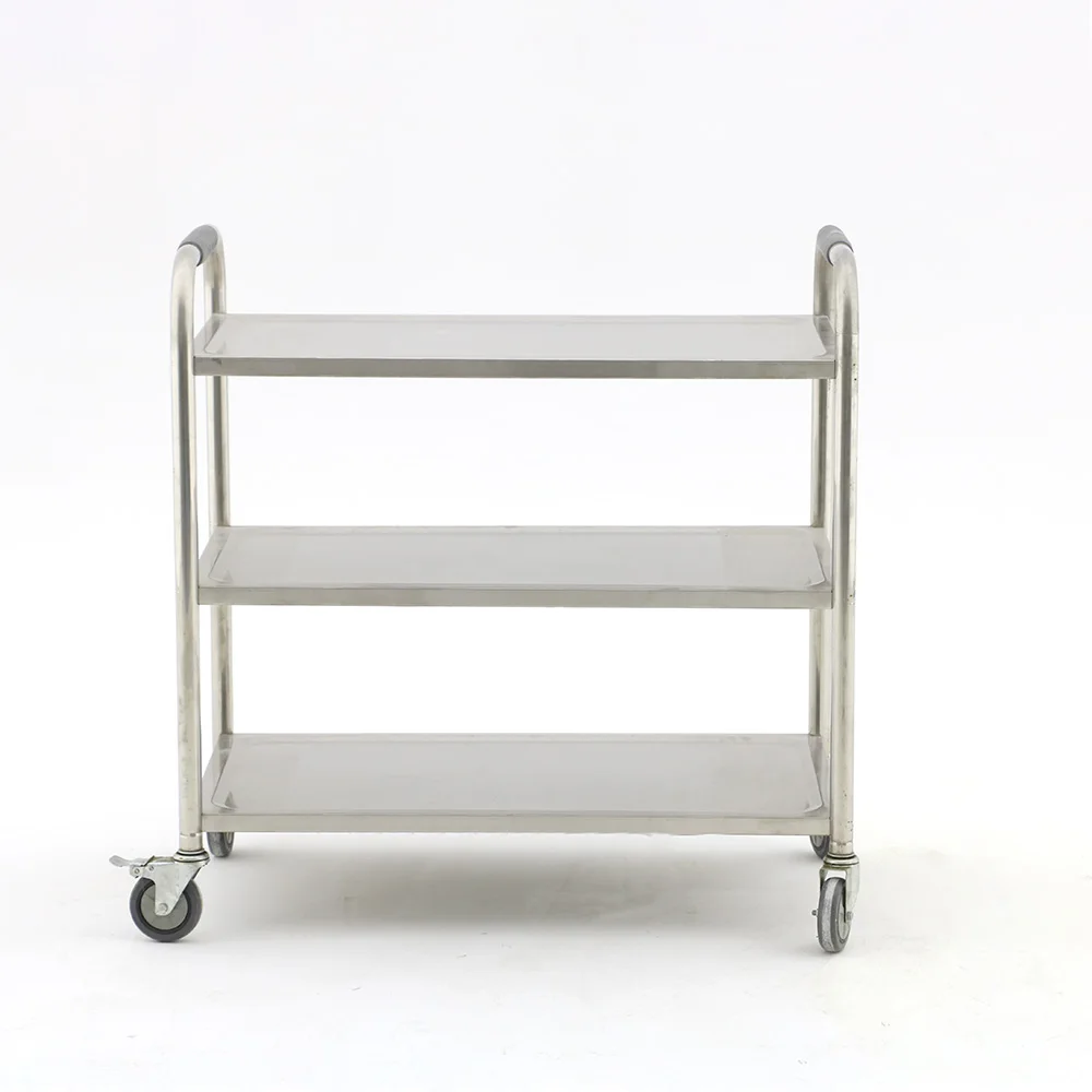 Premium Stainless Steel Dining Car Serving Cart Ideal For Hotels And Restaurants Featuring Silent Wheels For Quiet Operation