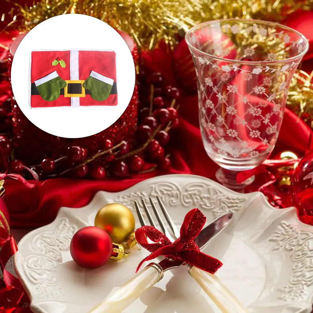 

Christmas Placemats Decrotive Dining Coaster Dishware Coasters along with Kitchen Pad Tableware Decoration Bowl for Dinner