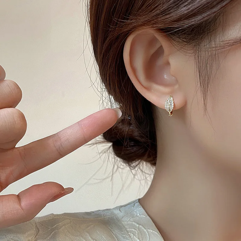 REETI 925 Sterling Silver Earrings Leaf Earrings For Women Gift Fashion Jewelry Korean