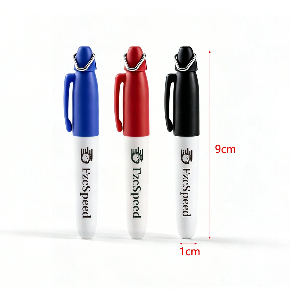 FzcSpeed Waterproof Golf Ball Marker Pen Plastic Ballpoint Pen Fade-Resistant Alignment Tool Portable Outdoor Golf Accessories