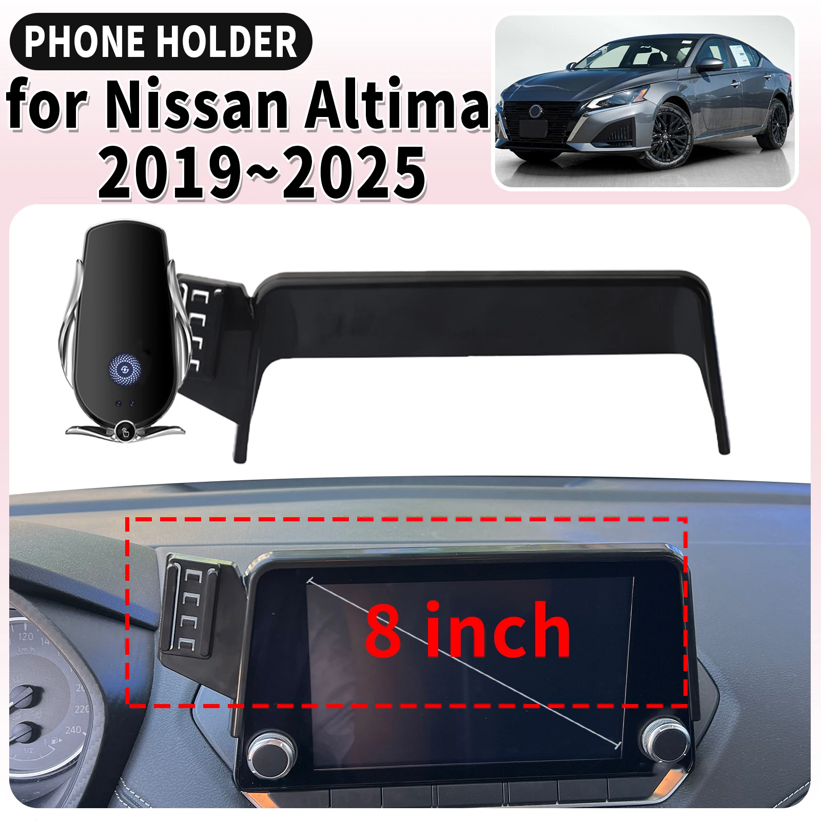 

fit for Nissan Altima L34 2019~2025 8inch Screen Base Mount Phone Holder Dedicated Clip-On Navigation Bracket Car​​ accessoires