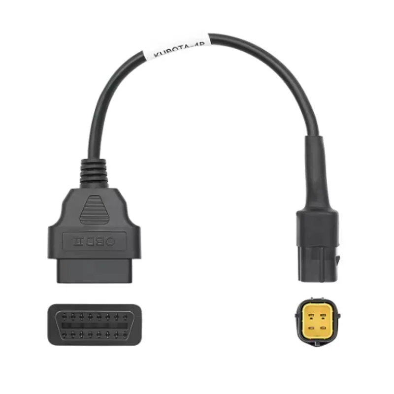 26AWG 4 دبوس كابل التشخيص لكوبوتا Takeuchi Diagmaster وصلة البيانات محول أداة تشخيص البناء قارئ الرمز