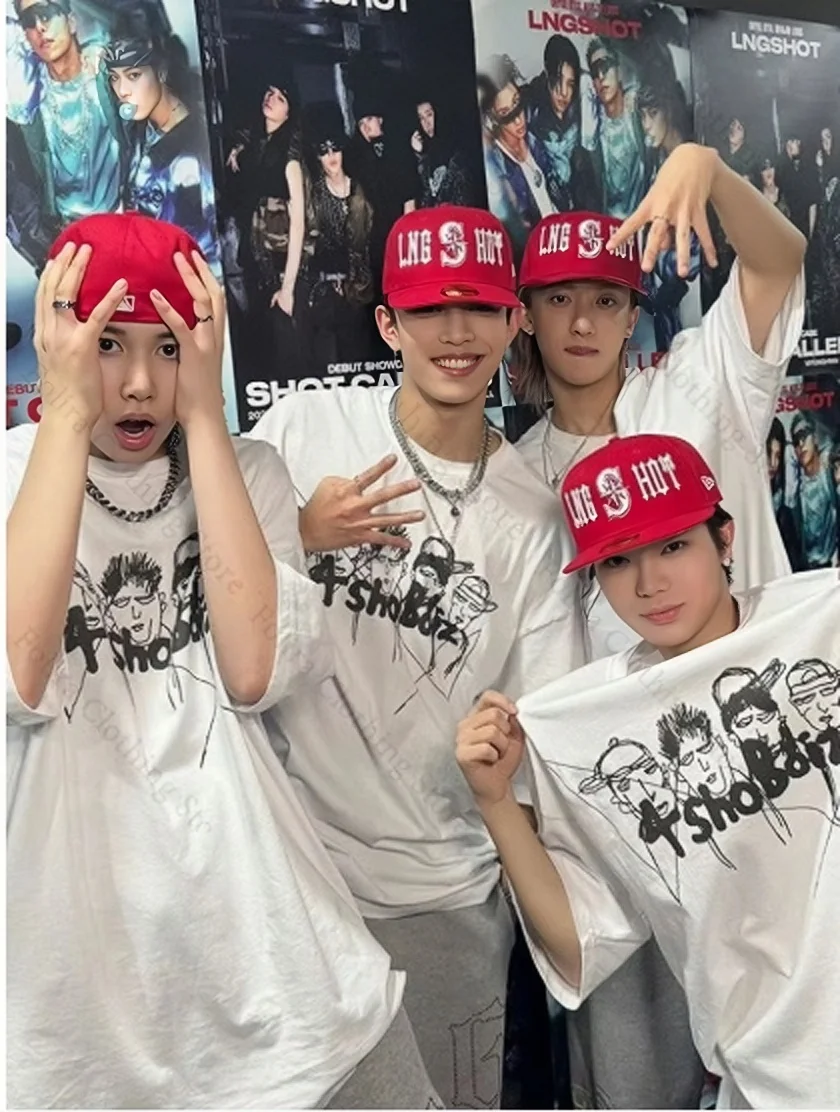 Heißer Verkauf Neues Kpop Lngshot Jay Park Gleicher Stil Bedrucktes T-Shirt für Männer und Frauen Hip-Hop Mode-Trend T-Shirt Herren Lässige Baumwoll-T-Shirts – Detail 4