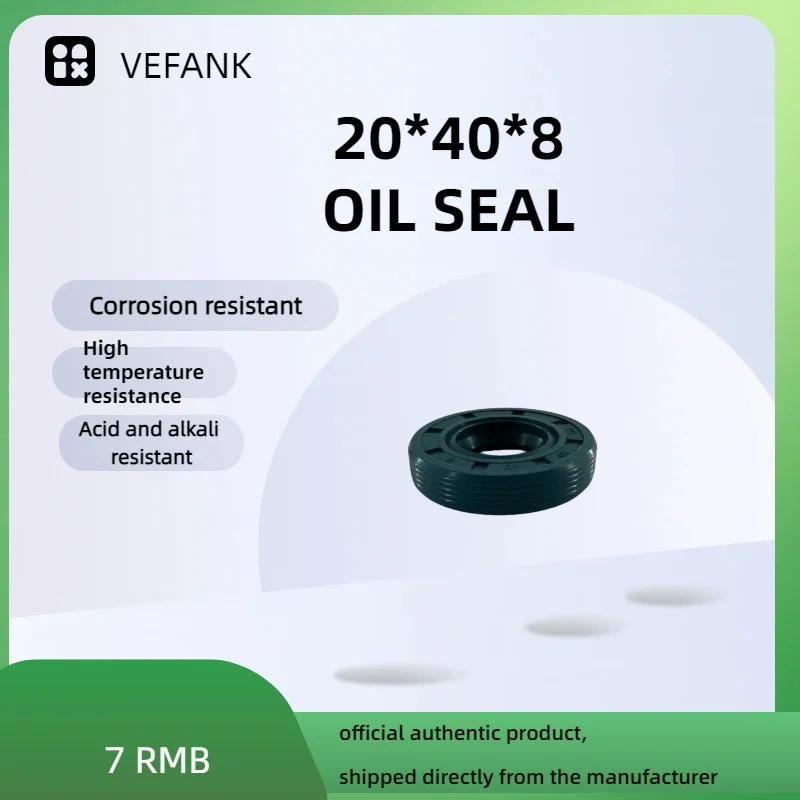 TC 20*40*8 Oil Seal NBR Nitrile Rubber, High Quality, Factory Direct Sales, Suitable for Truck Shaft Seals and Automotive Parts