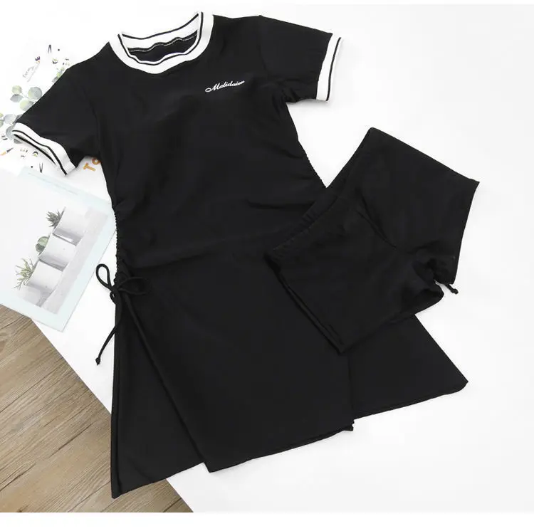 Traje de baño de una pieza para mujer, estilo deportivo delgado conservador, moda de primavera caliente