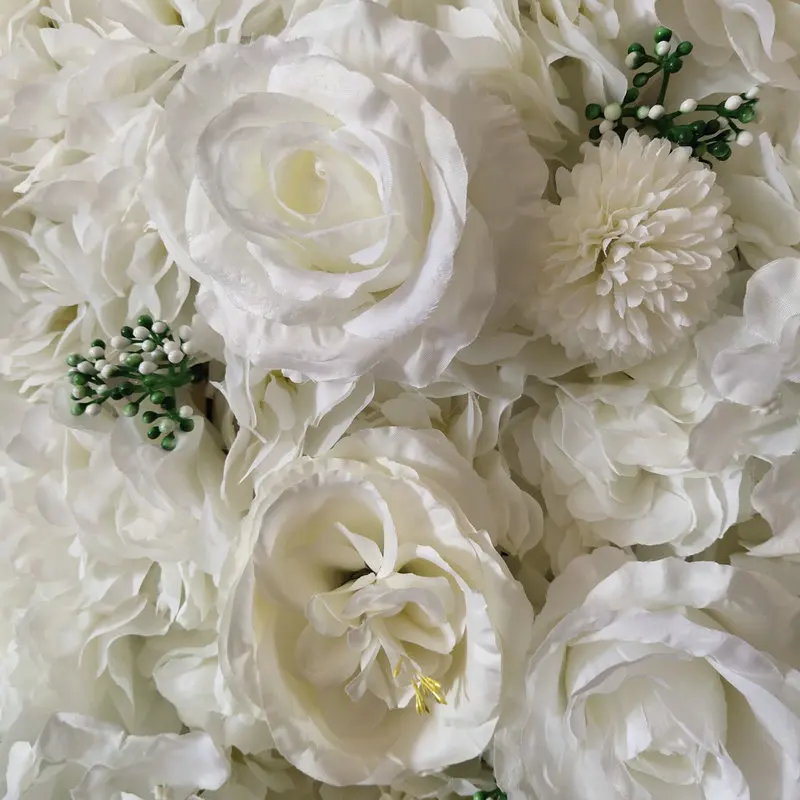 3D Silk Flower Wall Artificial Flowers for Wedding Decoration Photography Backdrop Bedroom Decor White High Quality Flower Panel