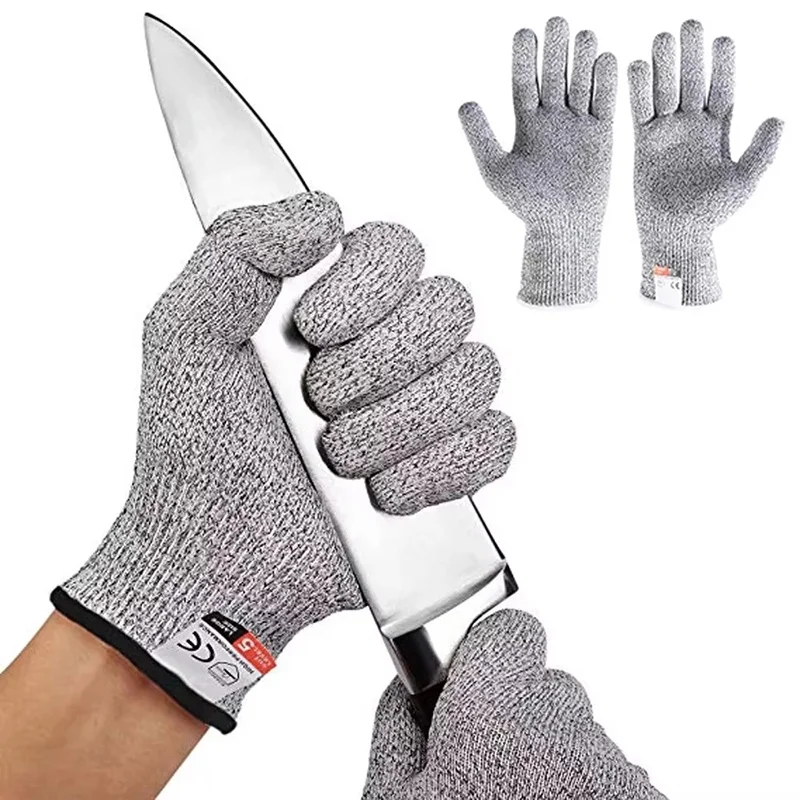 1 Pair Cut Resistant Gloves Food Grade Safety Cutting Gloves Level 5 Security Protection Gardening Garden Labor Protection Glove