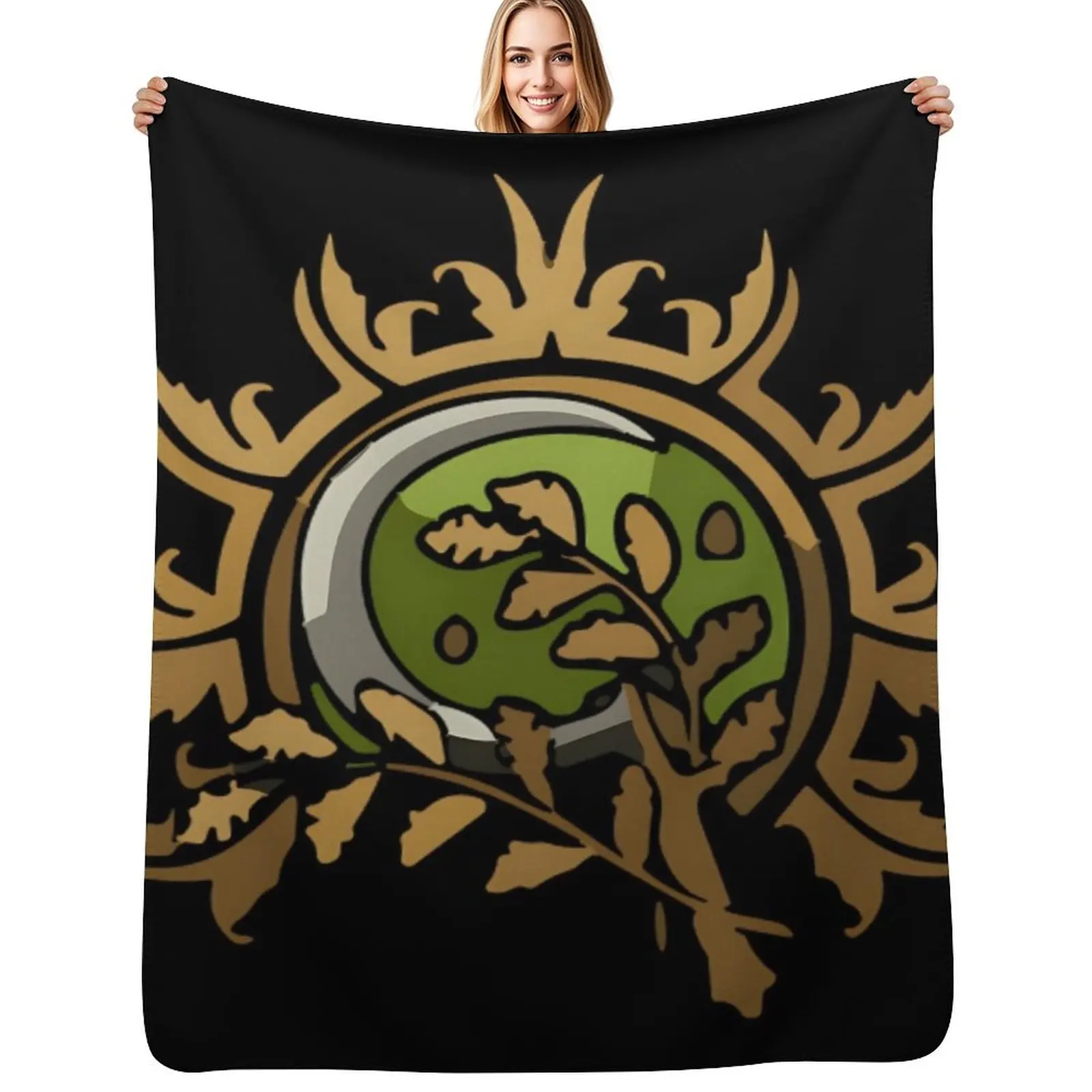 

BG3 Druid Badge Throw Blanket warm for winter Flannels blankets ands Blankets