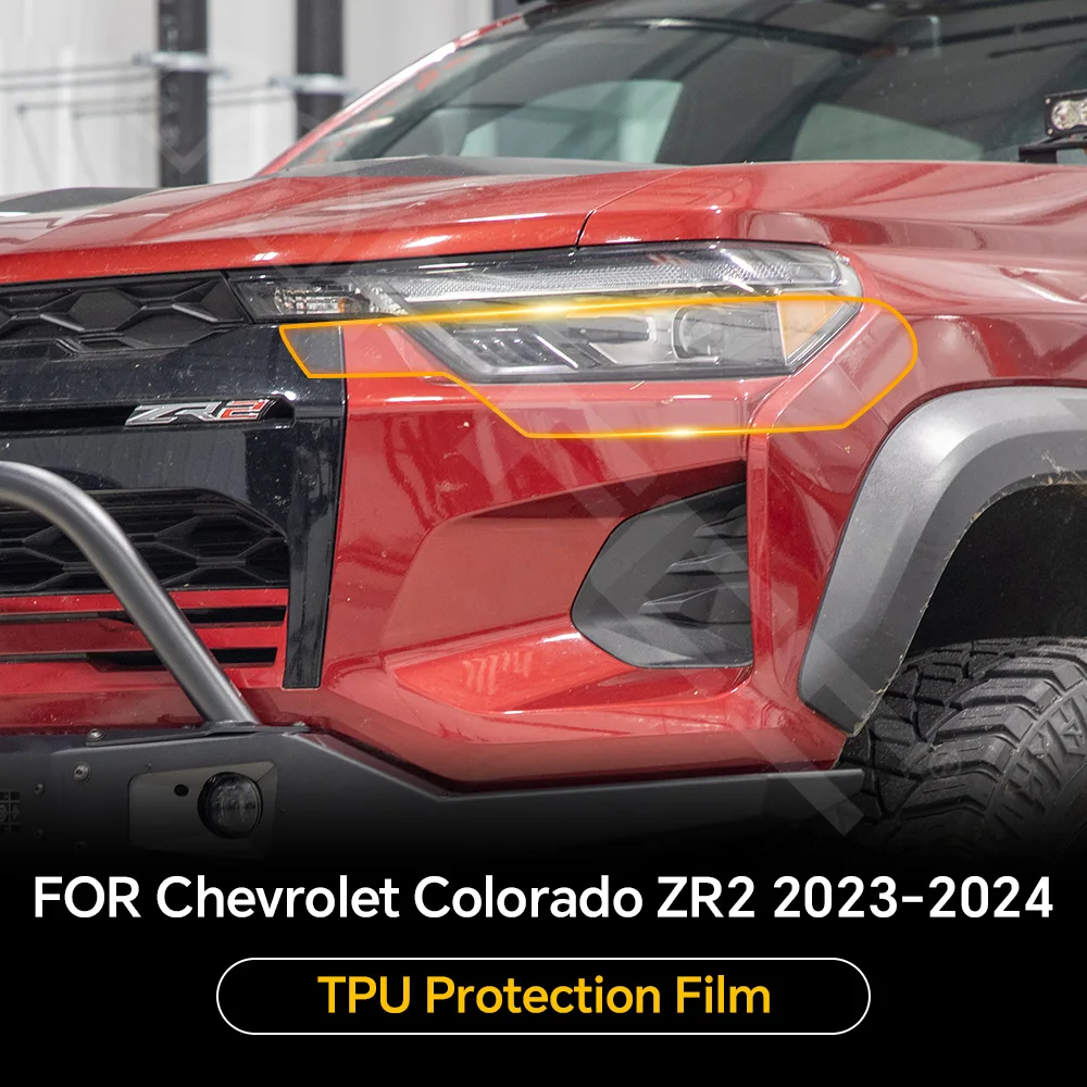 

Headlight Rearview Anti-Scratch TPU Protection Film For Chevrolet Colorado ZR2 2023 2024 Clear Bra Pre-cut PPF Resistant Cover