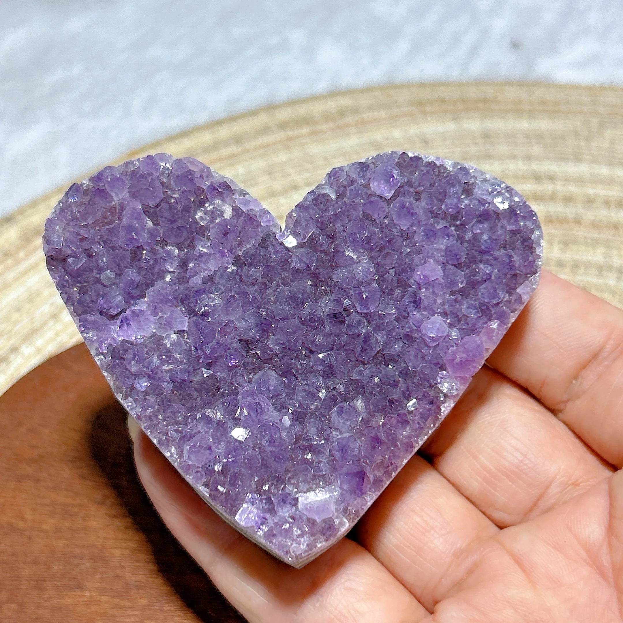 Healing Natural Crystal Colourful Amethyst Cluster Raw Stone Heart High Quality Gemstones Mineral Energy Home Decorations Gift