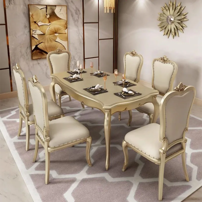 

Non Slip Modern Party Table Kitchen Rectangular Living Room Salon Dining Table Set Luxury Design Mesas Restaurante Furniture