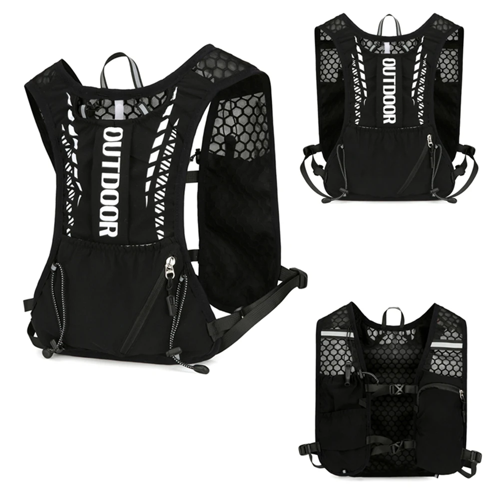 Running Hydration Vest Reflective Cycling Backpack Bicycle Bags Breathable Running Vest Reflective Outdoors Hydration Pack - Image 6