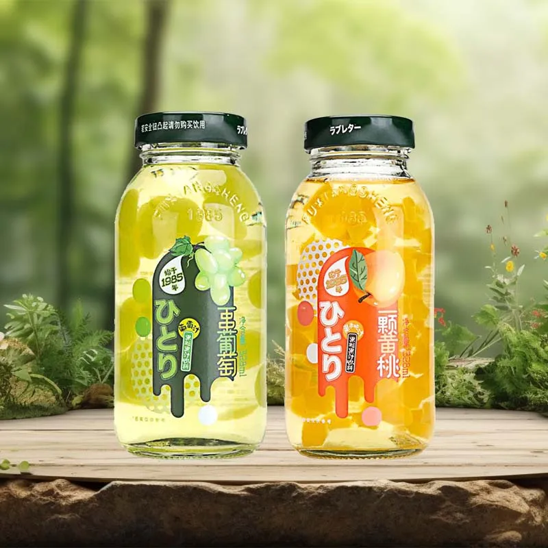 عصير فواكه فوشيانغ شنغ عنب/خوخ 2.16 أونصة (328 مل) * 3 زجاجات