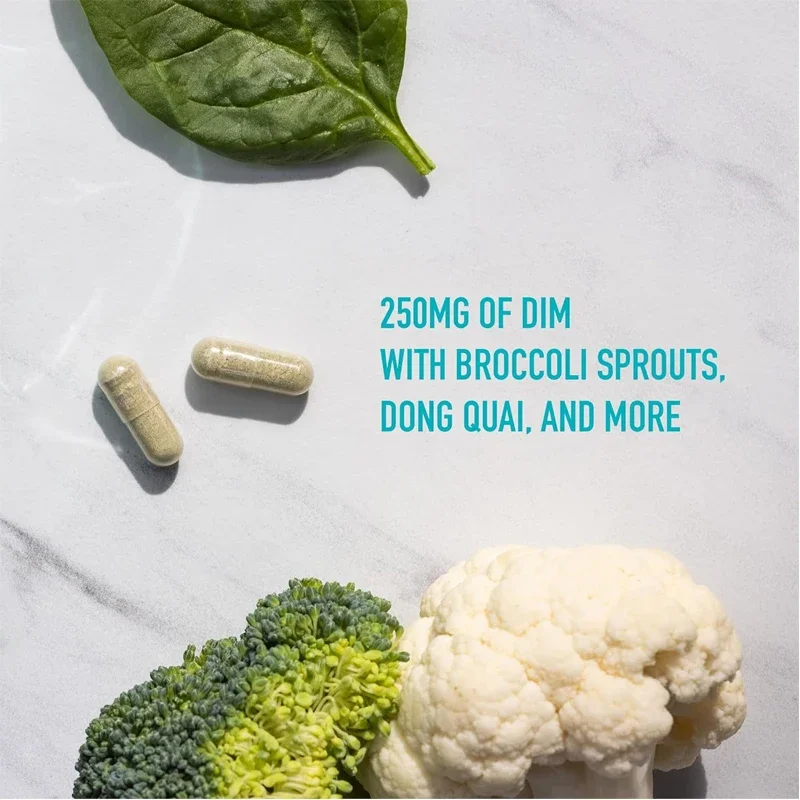 DIM60 Capsules Female Hormone Balance|Relieve Menopausal Heat and Night Sweat As An Estrogen Metabolic Supplement | Gluten Free
