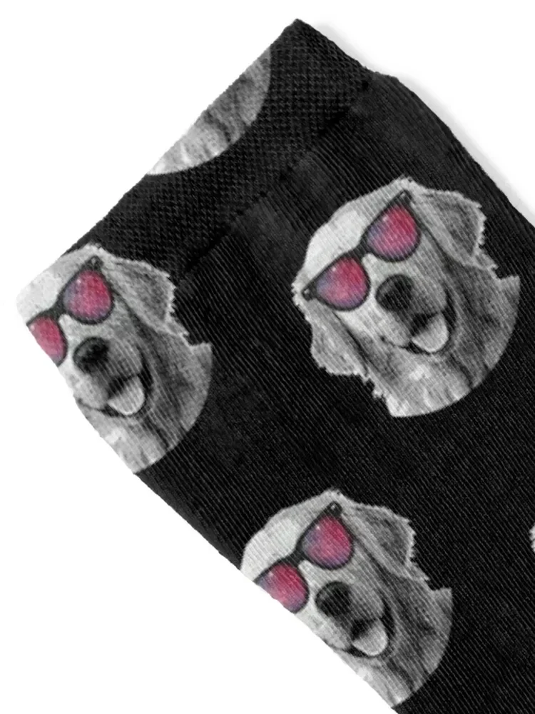 cool golden retriever face portrait cute golden retriever dog lover gift Socks summer Rugby Women's Socks Men's