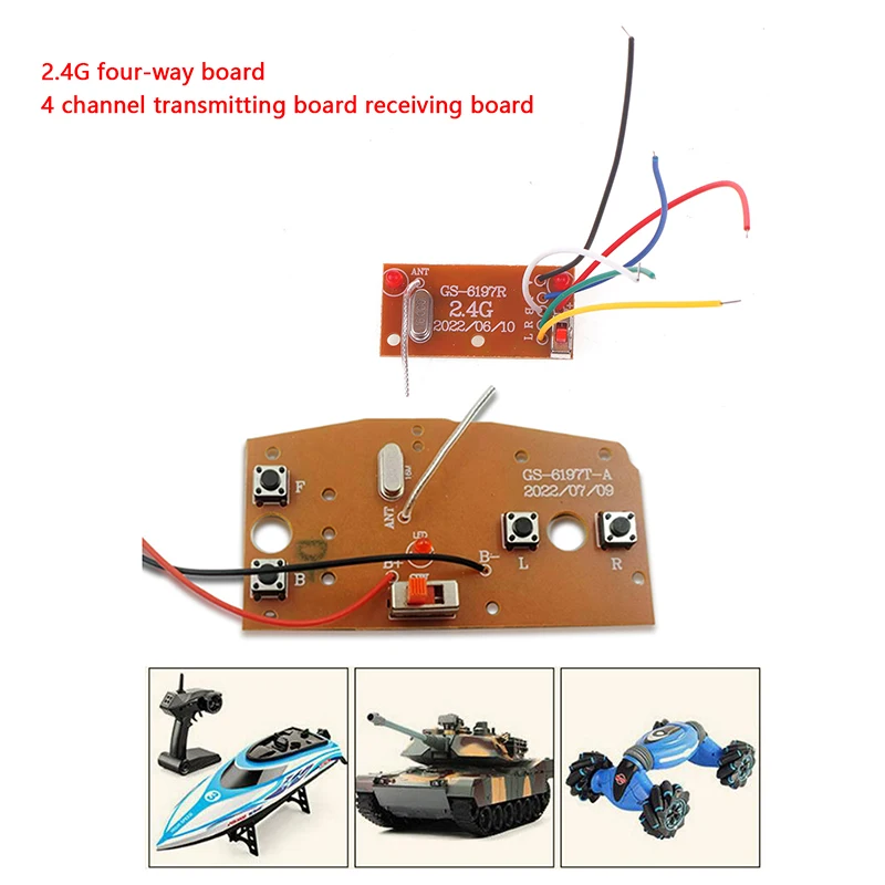 

2.4G Four Channel Transmitter For RC Car Remote Control Toys Receiver Board Parts Module High Quality Circuit Board PCBA