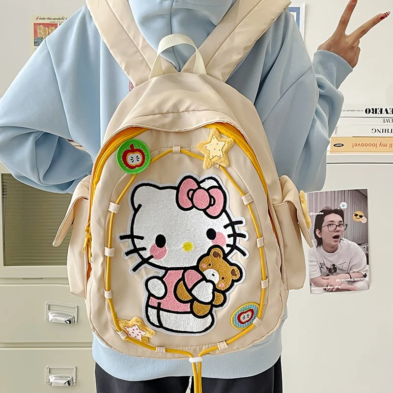 

Hello Kitty Backpack Japanese Cartoon Elementary School Girl Girl High Capacity Backpack Cartoon Student Accessories Wholesale