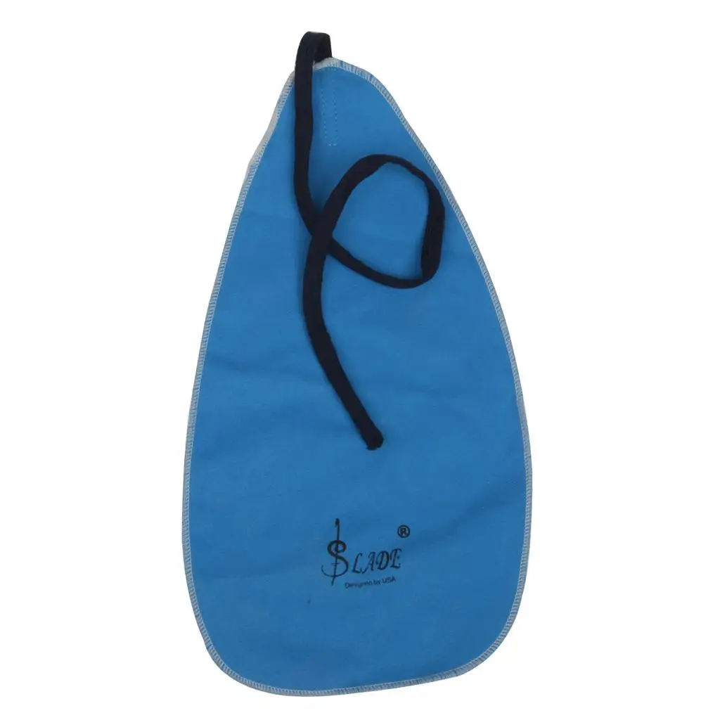 Instruments Cleaning Cloth Hand Cord Blue Cotton Fabric for Flute Clarinet Saxophone Daily Care