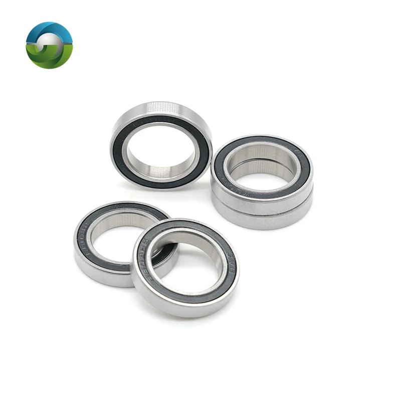 6PCS 6802-2RS Bearing 15*24*5 mm ABEC-7 15 24 5 6802RS Metric Thin Section Ball Bearings For Bicycle Hub Front Rear Hubs Wheel