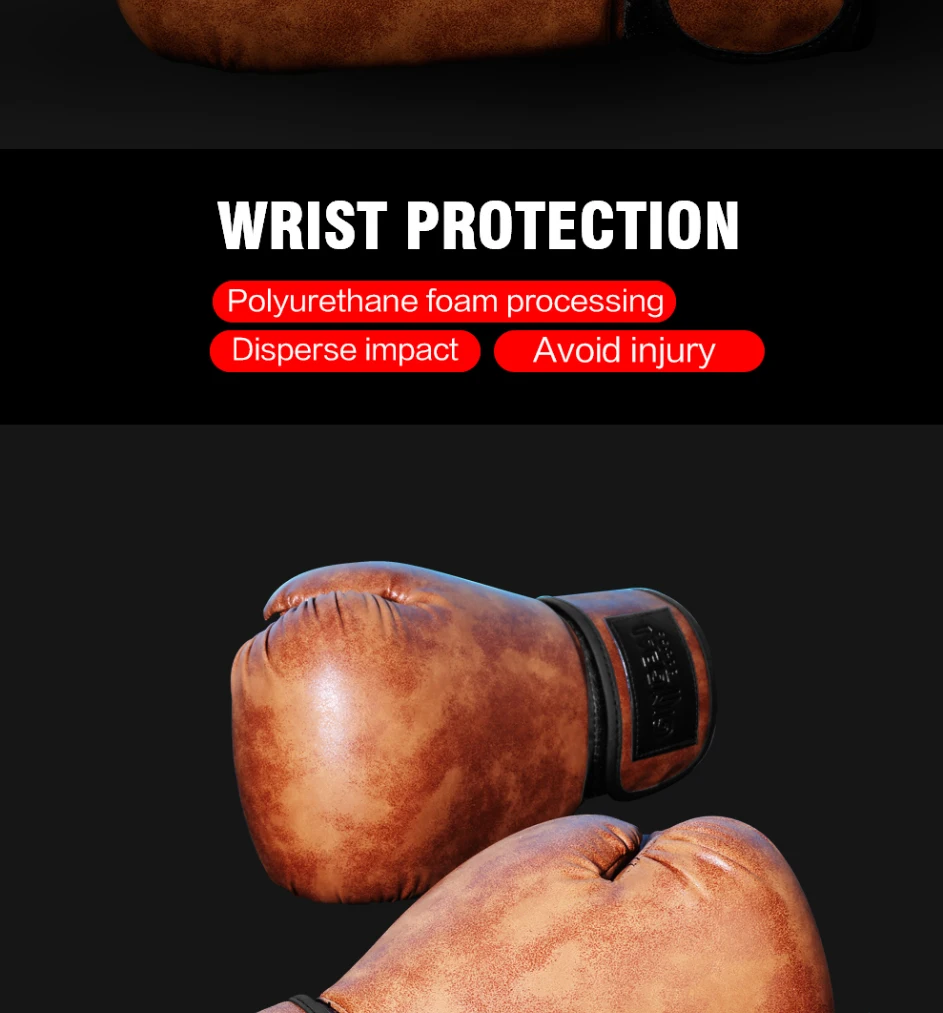 Retro Farbe Erwachsene Kinder Frauen/Männer Boxhandschuhe Pu Leder MMA Muay Thai Boxe De Luva Handschuhe Sanda GYM Ausrüstung 6 8 10 12 UNZEN Boks – Detail 5
