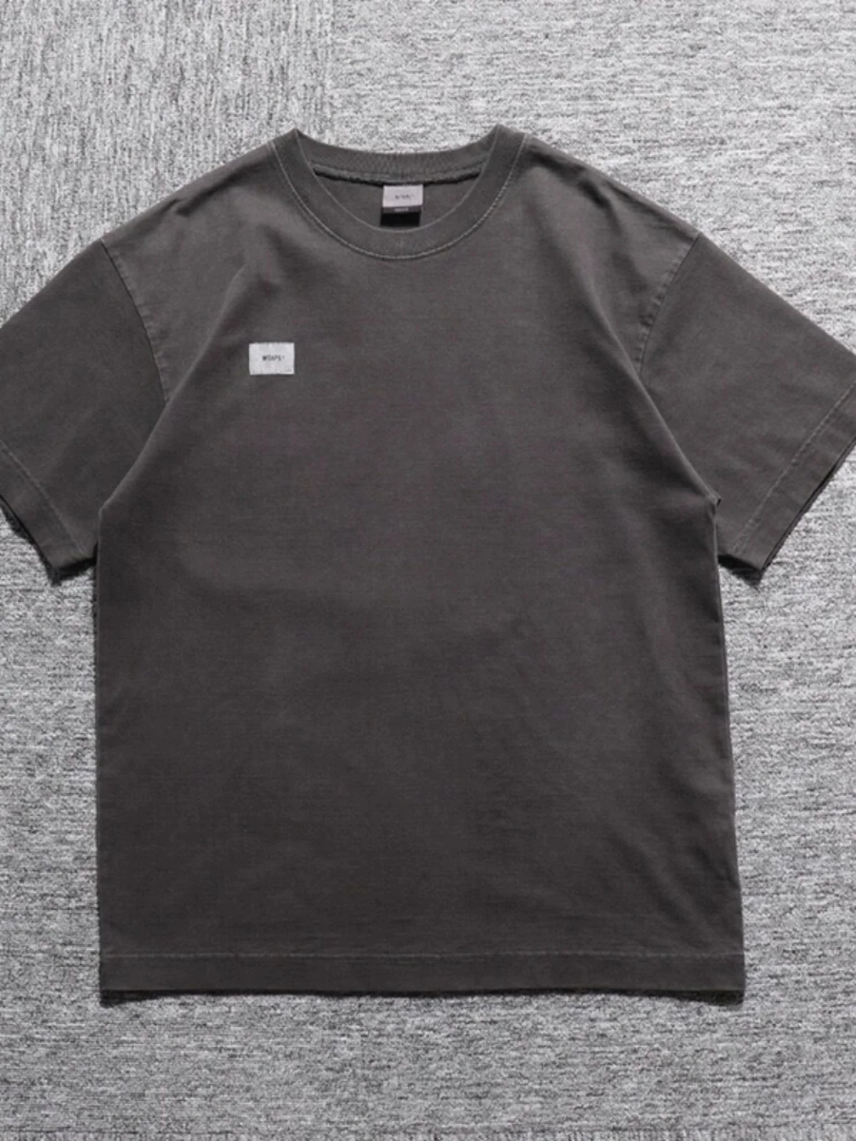 

MDNS MADN ort Sve round Ne Men's T-irt WTAPS Watanabe Tadao Waed out Vintage Japanese Sle Casual Tee