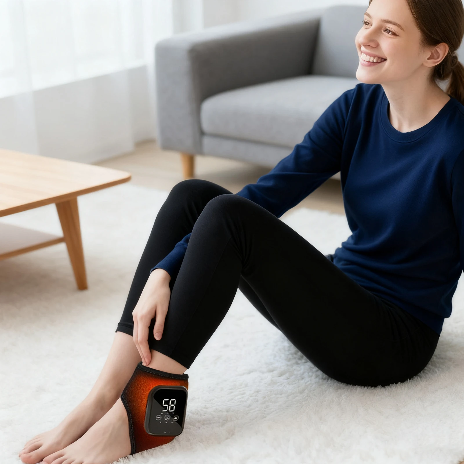 

Греющий массажер для стоп и голеностопа с 3 уровнями нагрева, беспроводной, для облегчения дискомфорта в голеностопе