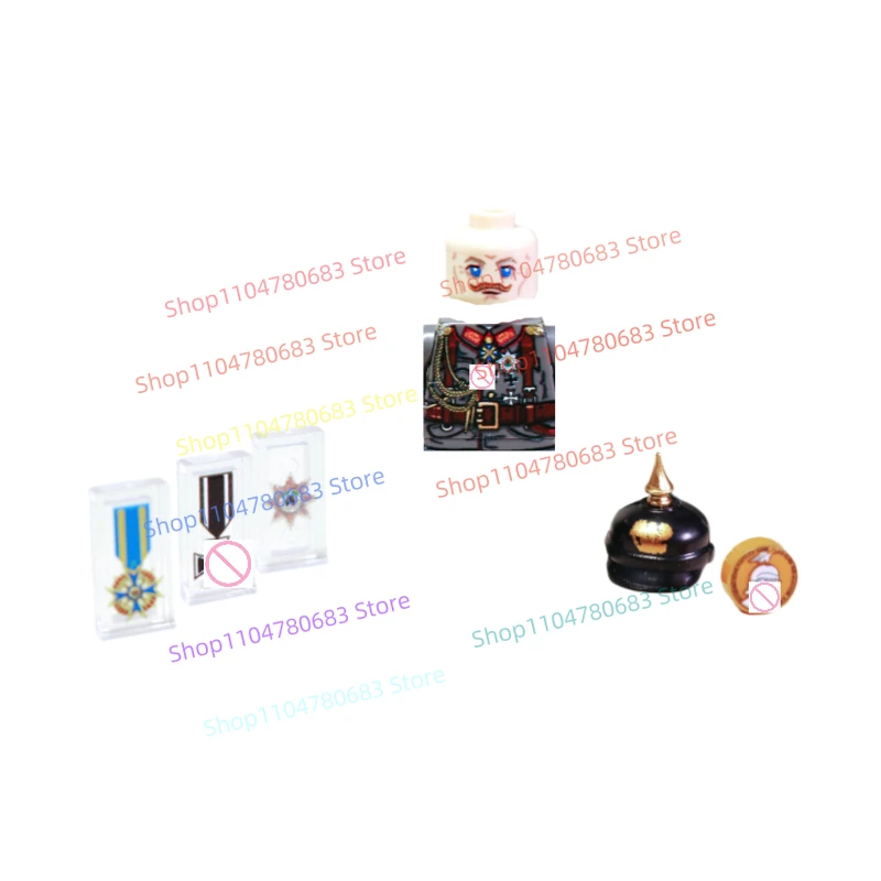 MOC-Muñeca nueva de bloques de construcción, Mini muñeca, líder alemán, cabezas de estado, adornos de juguete, empalme, colección de regalos navideños