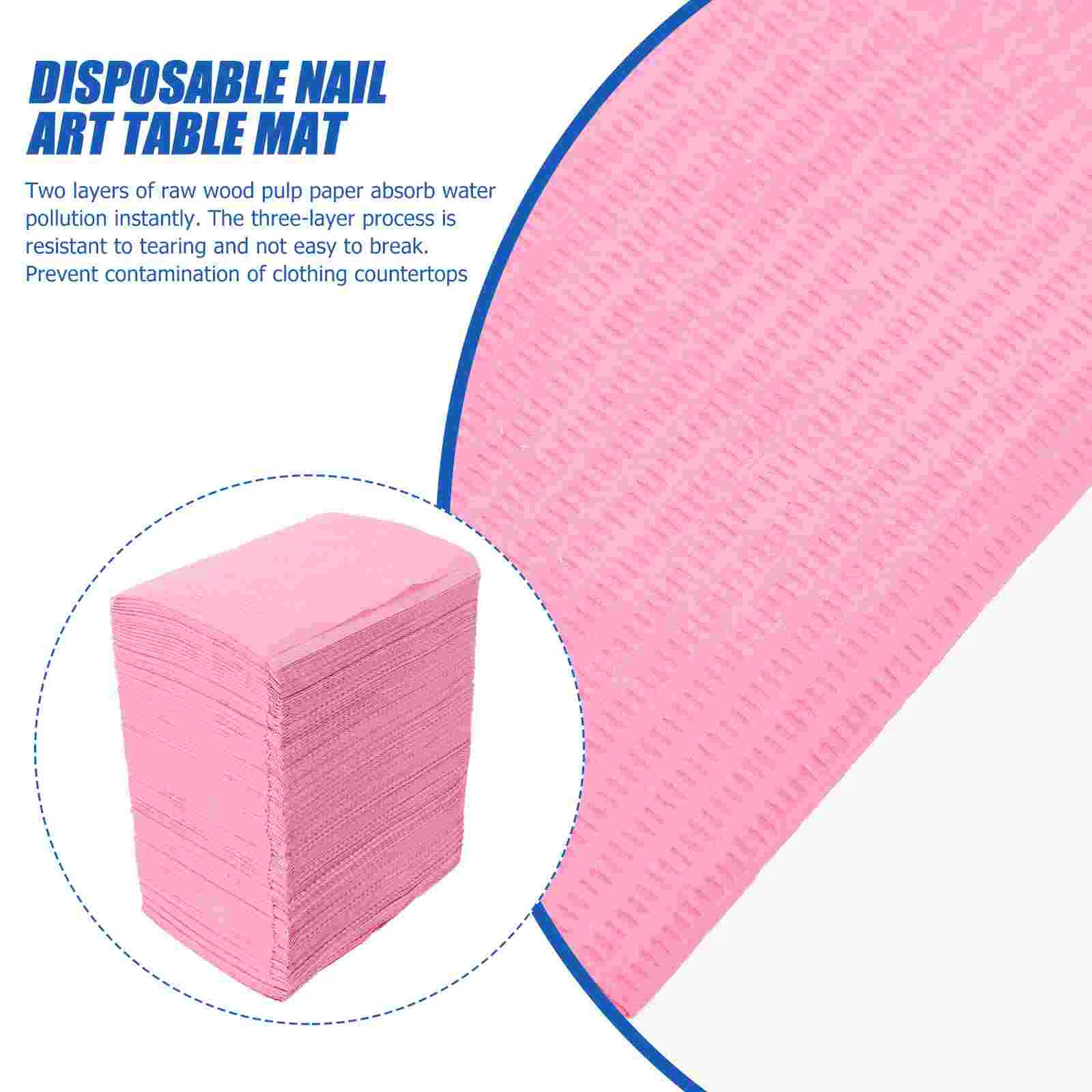 125 Pcs Nail Table Mat Waterproof Paper Towel Napkin Non-woven Fabric for Manicure Desk Cushion