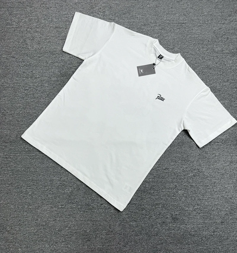Europe American Trend Brand Patta Short-sleeved T-shirt Letter Print Men Round Neckline Couples All-match Summer Cotton T Shirts