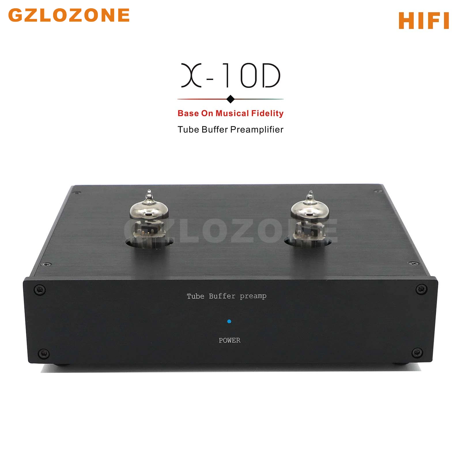 블랙/실버 HIFI 마감 튜브 버퍼 프리앰프 베이스(뮤지컬 피델리티 X-10D 기반)