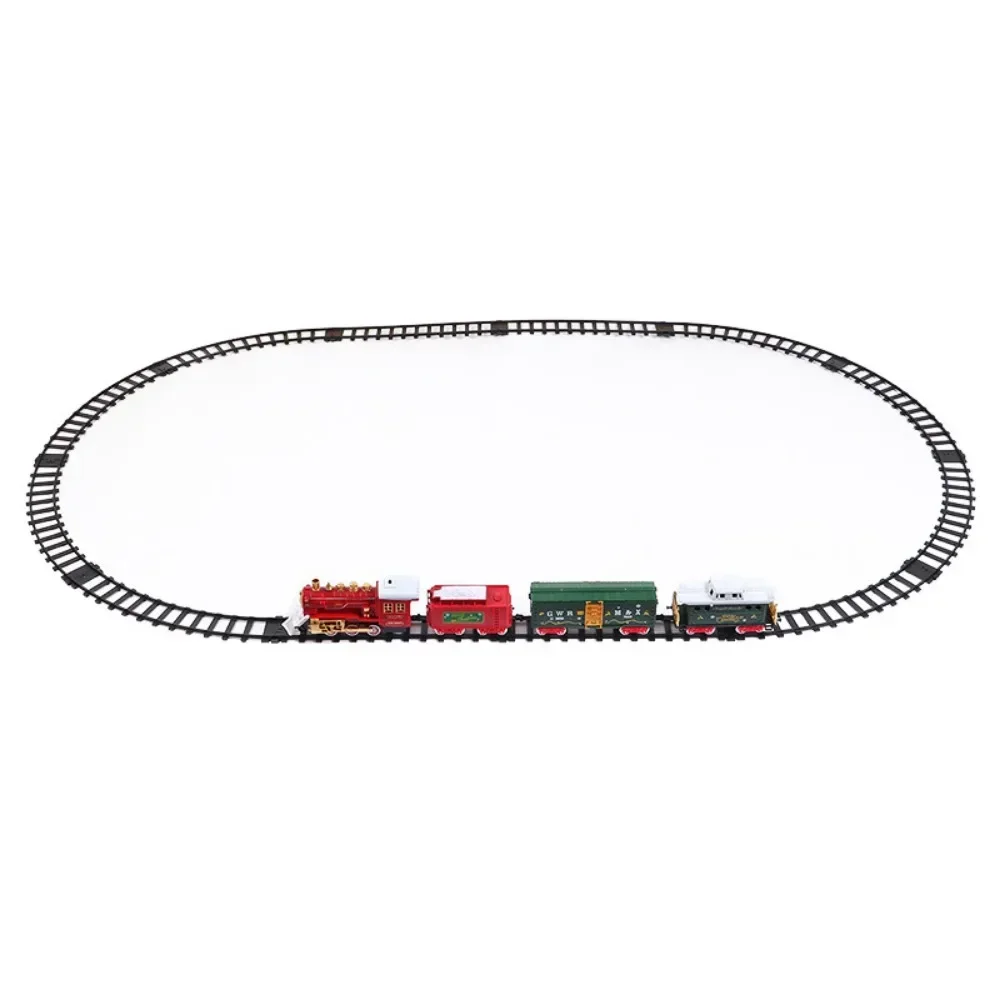 محاكاة عيد الميلاد خمر البخار التدخين قطار صغير عالية السرعة السكك الحديدية الكهربائية نموذج سيارة لعبة أطفال هدية