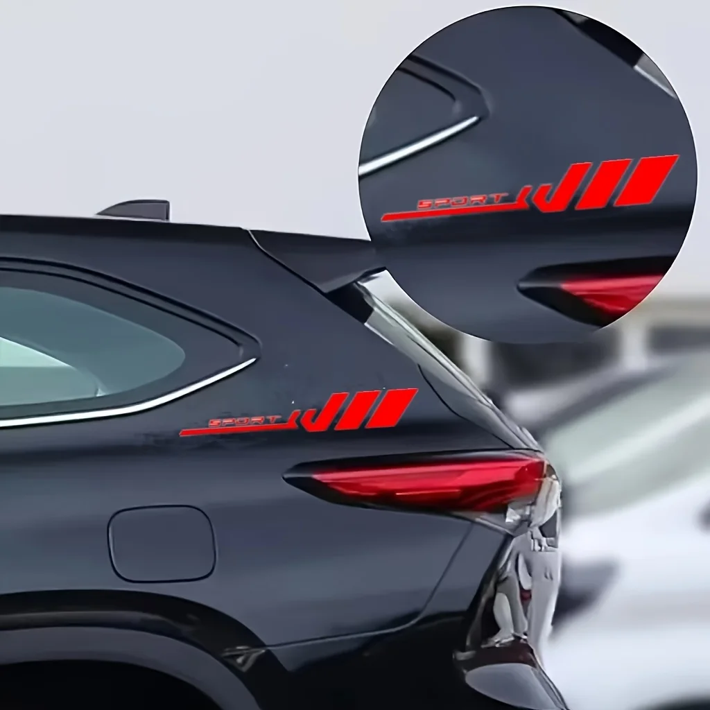 2pcs, sports elements side skirt, car decoration sticker, PVC waterproof material