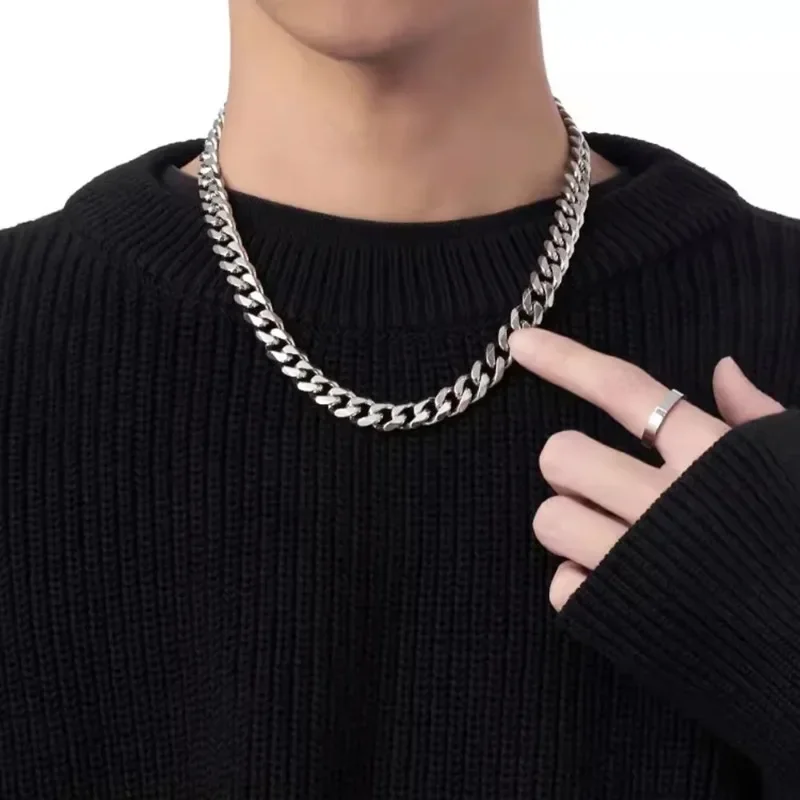 3/5/7 mm stainless steel Cuban chain classic personality jewelry simple fashion hip hop couple necklace M