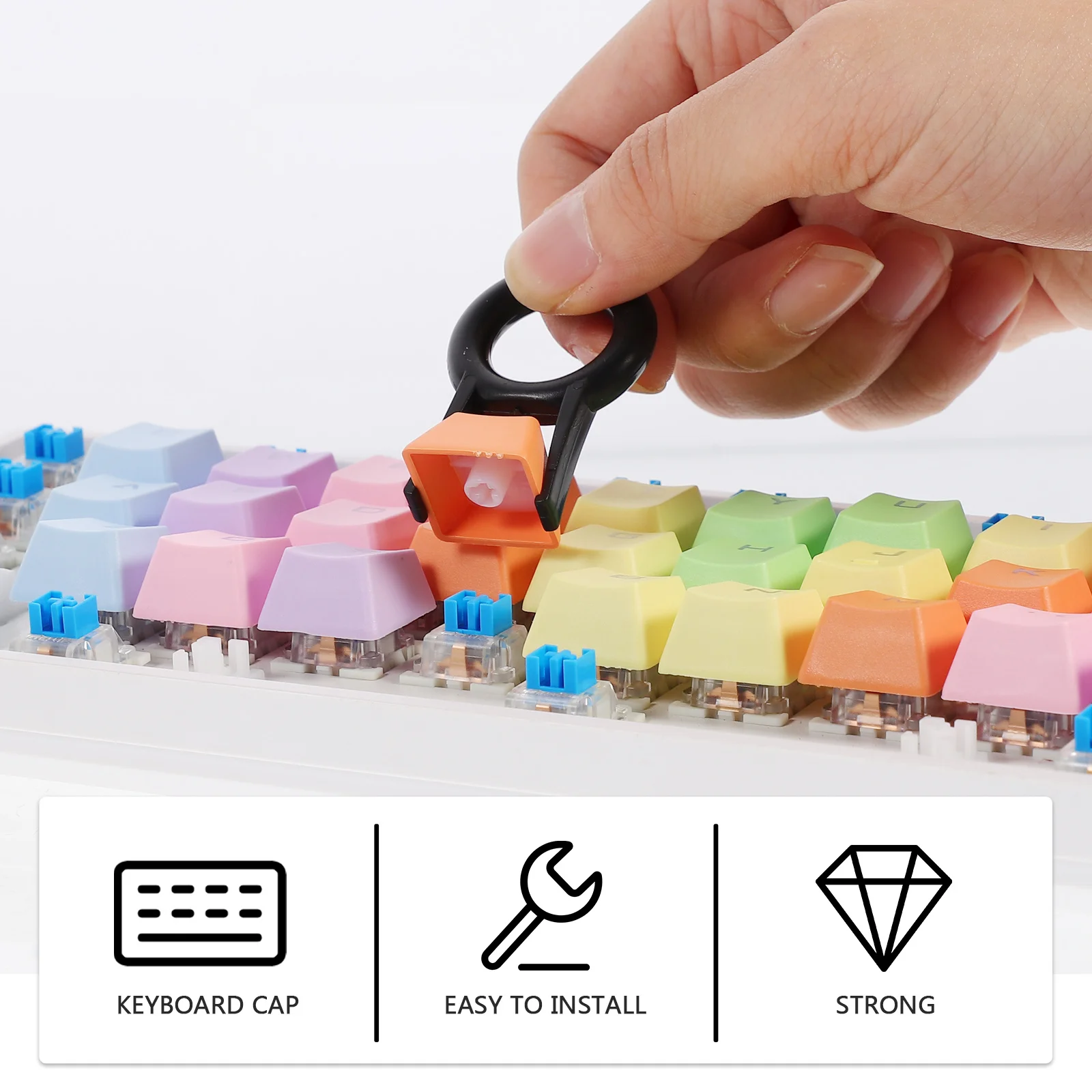 

Keycap Chic Keyboard Caps Accessories Keycaps Kits Supply Mechanical Colorful Home Computer DIY Premium