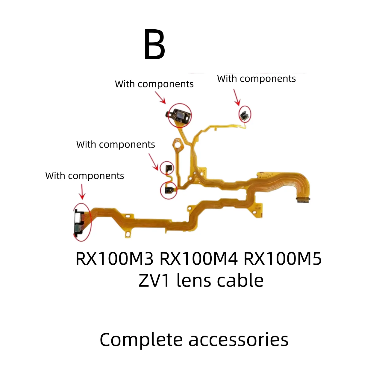 For Sony RX100M3 RX100M4 RX100M5 ZV1 Compact Camera Lens FPC Flex Ribbon Cable Rear Base Wire Repair Replacement Accessory