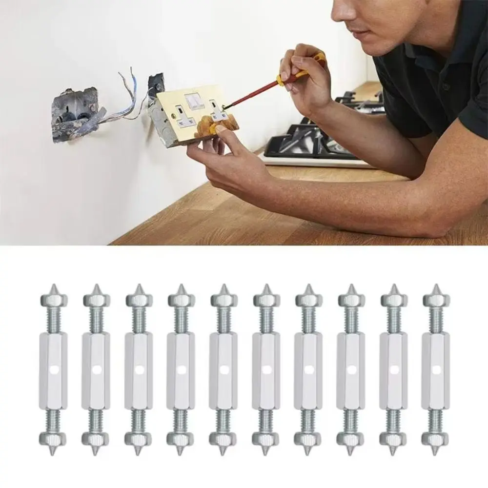 Adjustable Screws Cassette Repairer 10 PCS Set Fixed Wall Repair Switch Socket Box Replacement Parts With Wrench Dark Box Repair
