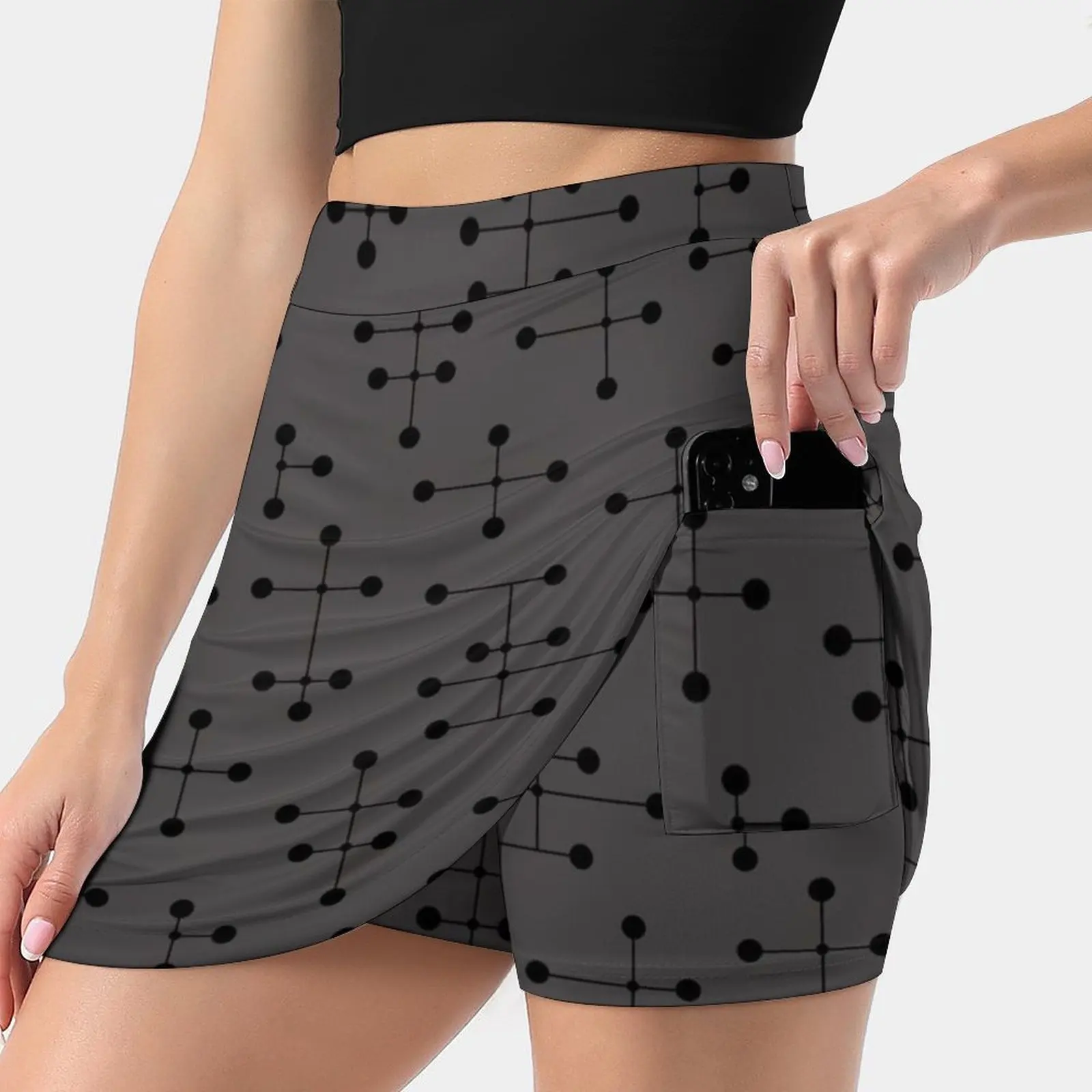 Gonna da donna Midcentury Modern Dots 101 con gonna da Tennis tasca nascosta gonne da Golf gonne da Badminton gonne da corsa 1950S 1960S