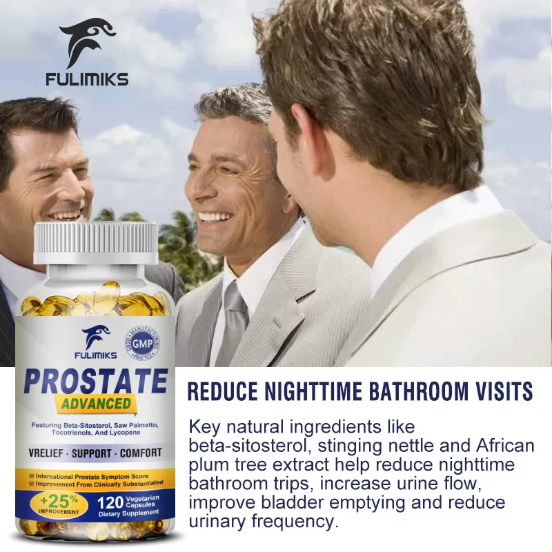 Prostate Advanced, Health Supplement for Men for Reducing Nighttime Bathroom Trips, Bladder & Urinary Relief